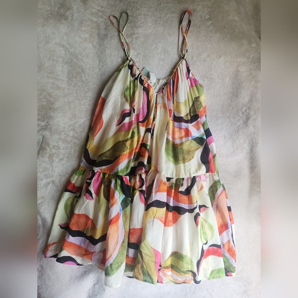 H&M floral A-line Mini Dress multicolored BNWT - Picture 6 of 10